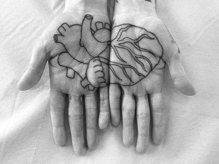 Tattoos - heart palms - 127119